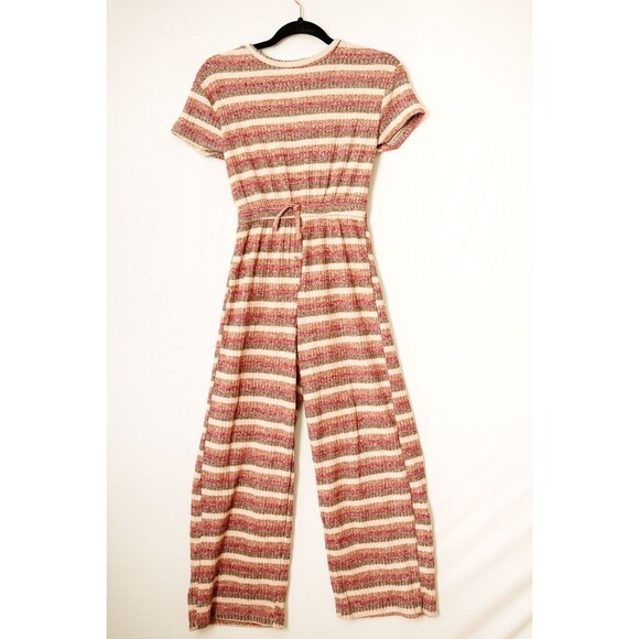 Zara striped jumpsuit short sleeve womens 10 one piece - Picture 1 of 5